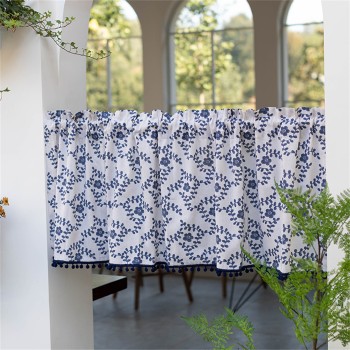 Blue and white tassel short...